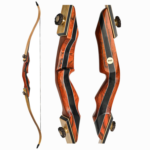 PMZ Archery 60" New Style Takedown Hunting Recurve Bow Oak Limbs Flame Z8