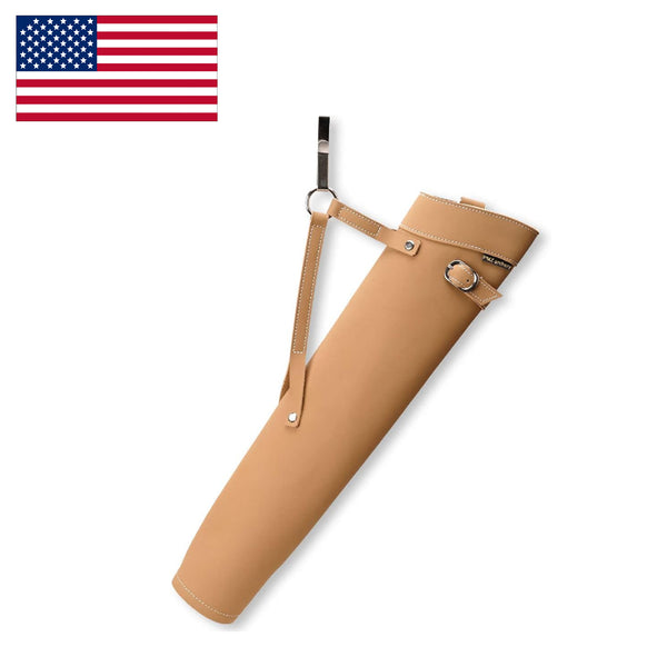 PMZ Archery Cowhide Back Arrow Quiver for Hunting Target Shooting