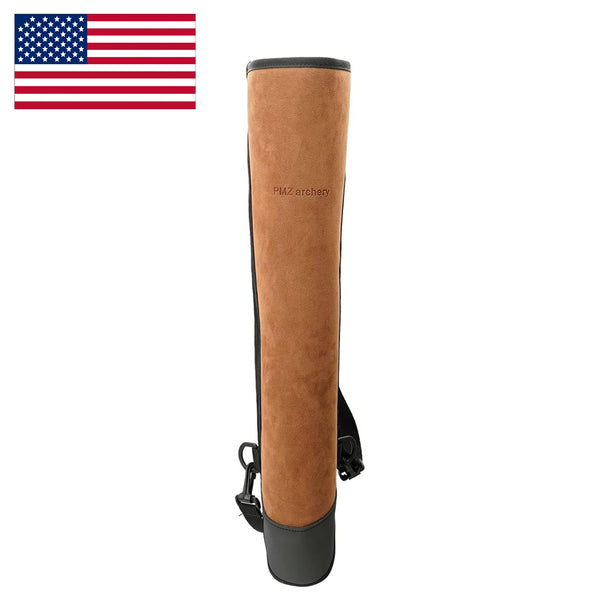 PMZ Archery Frosted Cowhide Back Arrow Quiver for Hunting Target Shooting