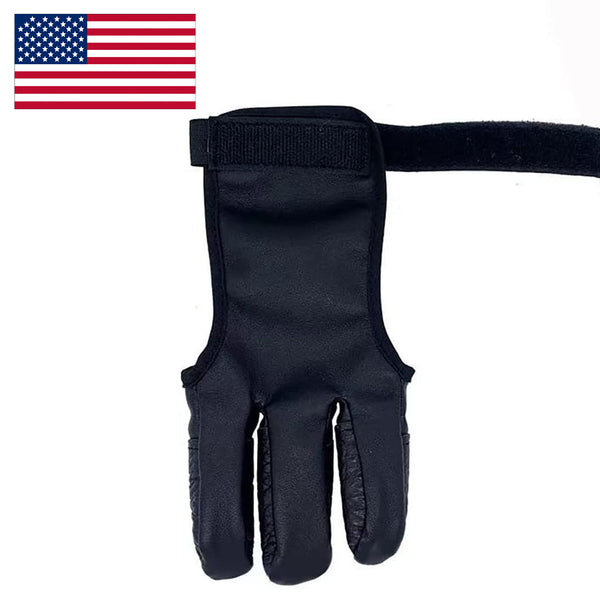 PMZ Archery Cowhide Three Finger Guard Glove for Bow Hunting